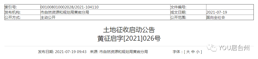 征地启动！黄岩北城学校工程拟征土地61547公顷！涉及多个村庄